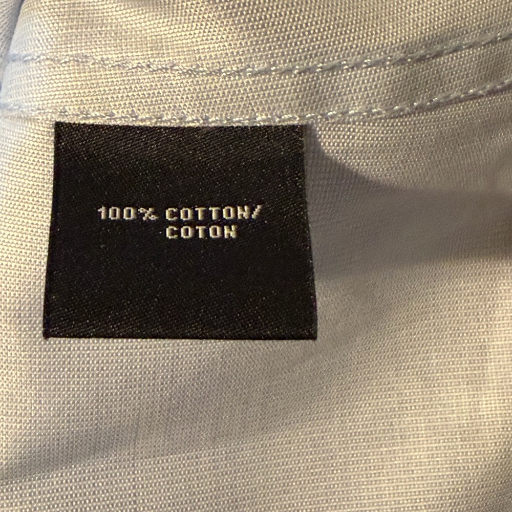 Lafayette 148 New York Pale Blue Micro Pinstripe Button Down Shirt Size M - Picture 7 of 8